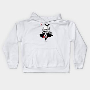 Vampire Girl White Kids Hoodie